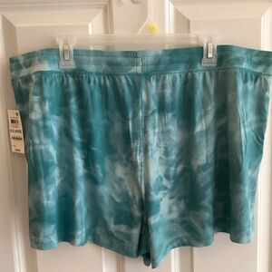 NWT. Alfani Brand Women’s Size XXL Teal Jersey Knit PJ Shorts